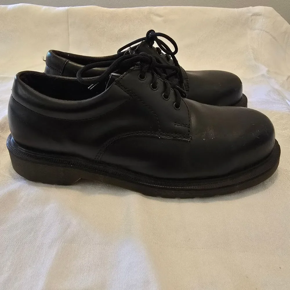 DR MARTENS 2215 Safety‎ Steel Shoe Size 7 Mens Black Distressed